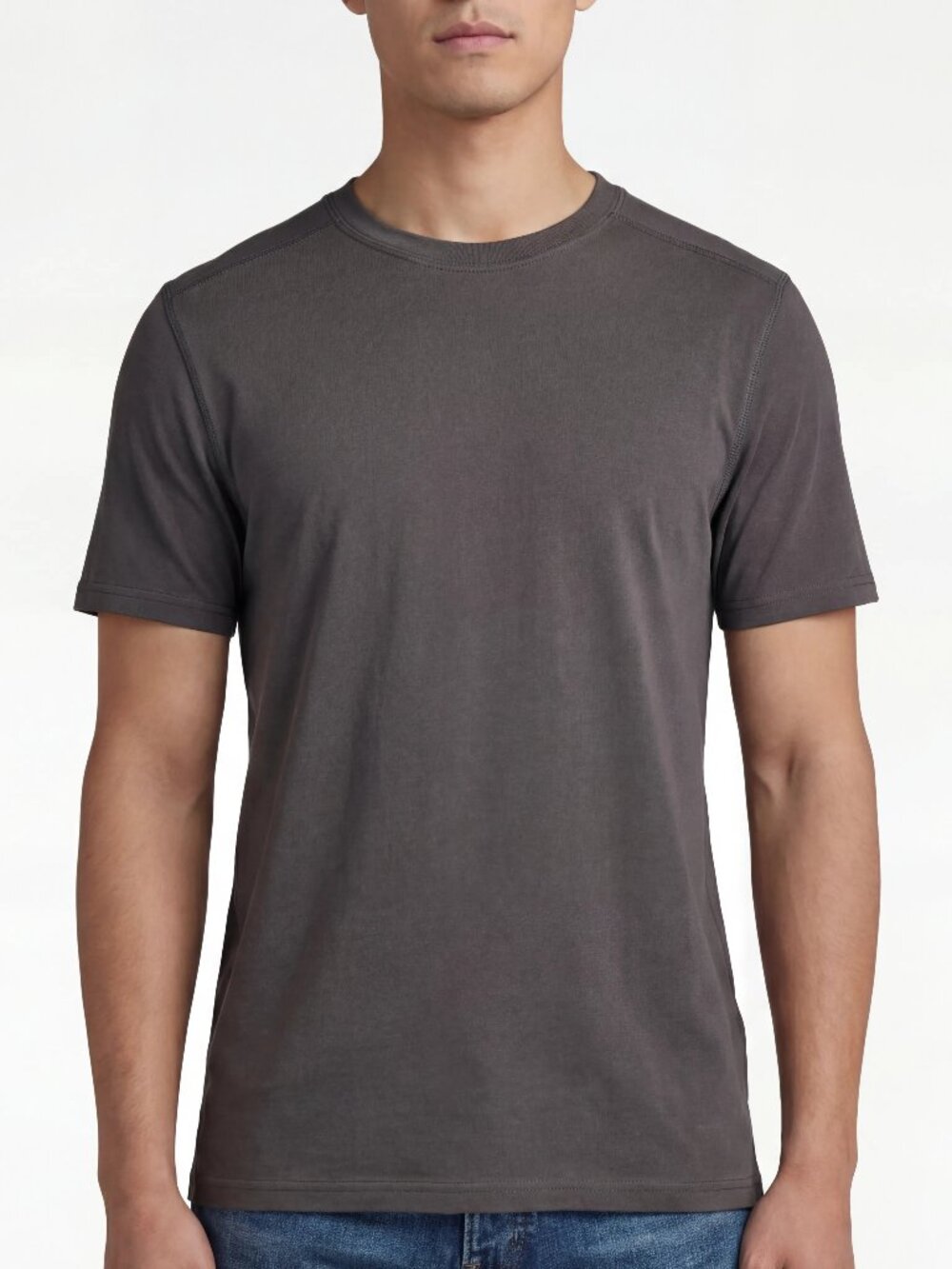 NWT Organic Cotton Crew Tee Gray Athletic Fit S-XXL